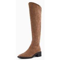 The Very Collection Flat Over Knee Boot - Dark Taupe