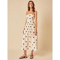 Nobodys Child Felicity Midi Dress Large Spot - White