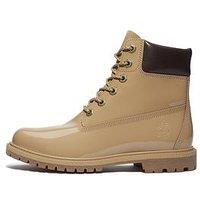 Timberland Premium 6 In Lace Waterproof Boot Wheat Patent Leather - Beige