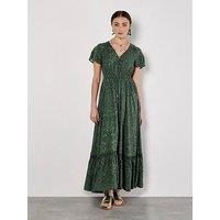 Apricot Dreamcatcher Print Maxi Dress - Green