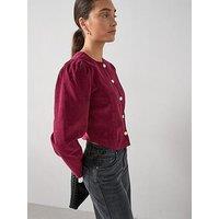 The Very Collection Embroidered Cord Jacket - Black