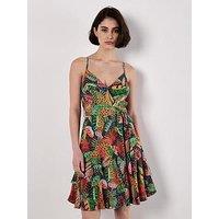 Apricot Tropical Festival Cami Dress - Blue