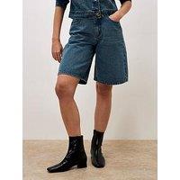 Apricot Lune Bermuda Denim Shorts