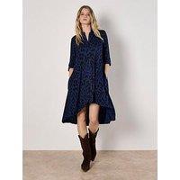Apricot Cheetah Oversize Shirt Dress