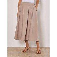 Apricot Pleated Full Super A-Line Skirt