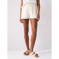 V By Very Crochet Knit Shorts - Cream