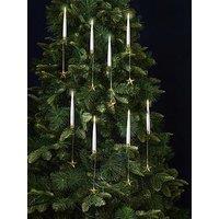 Very Home Set Of 8 Light Up Led Candle Christmas Tree Decorations