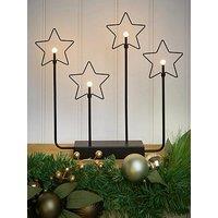 Very Home Black Metal Star Candle Lights Christmas Decorations