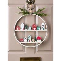 Very Home House Scene Christmas Wreath - 40 X 41 Cm