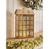 Very Home Elegant Townhouse Tealight Holder Christmas Decoration - 23 X 32 Cm