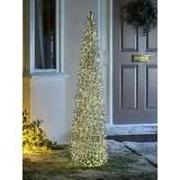 Very Home 1M Silver Spirals Outdoor Christmas Tree