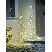 Very Home Set Of 2 Metal Christmas Tree Outdoor Lights