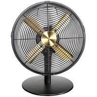Russell Hobbs Rhmdf1201Bg Metal Desk Fan In Brushed Gold And Black