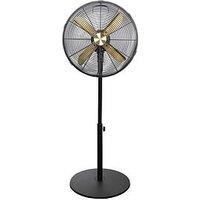Russell Hobbs Rhmpf1601Bg 16' Metal Pedestal Fan In Brushed Gold & Black