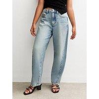 New Look 915 Girls Barrel Leg Jeans - Blue