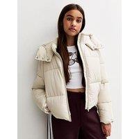 New Look 915 Girls Oversized Padded Jacket - Cream