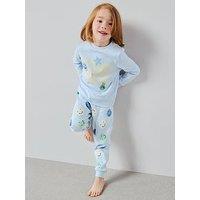 The Very Collection Boys Good Times Smiley Pyjama Set - Blue