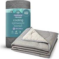Silentnight Restore Cooling Blanket Throw In Grey Extra Large