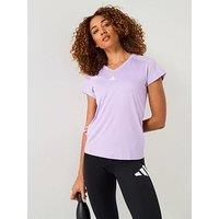 Adidas Womens Training V Neck T-Shirt - Purple