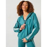 Adidas Womens Training Hyperglam Windbreaker Jacket - Green