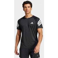 Adidas Mens Training Gym 3 Stripe T-Shirt - Black