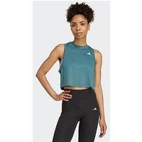 Adidas Womens Training Crop Tank - Green