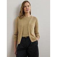 Lauren By Ralph Lauren Danzel Long Sleeve Cardigan - Beige