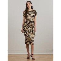 Lauren By Ralph Lauren Hullen Short Sleeve Dress - Brown