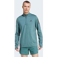 Adidas Mens Running Own The Run 1/2 Zip Top - Green