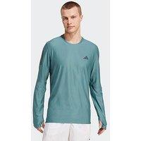 Adidas Mens Running Own The Run Long Sleeve T-Shirt - Green