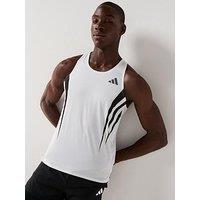 Adidas Mens Running Adizero Tank - White