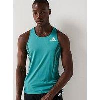 Adidas Mens Running Adizero Tank - Green