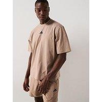 Adidas Mens Training Oversized T-Shirt - Brown