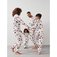 The Very Collection Kids Family Christmas Pj Decoration Long Sleeve T-Shirt With Jogger Set - Multi