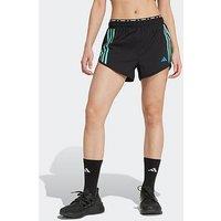 Adidas Womens Running Own The Run 3 Stripe 4Inch Shorts - Black