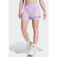 Adidas Womens Running Own The Run 2In1 Shorts - Purple