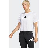 Adidas Womens Training Essentials Logo T-Shirt - White