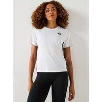 Adidas Womens Training 3 Stripe Crew T-Shirt - White