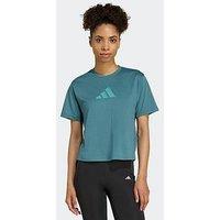 Adidas Womens Training Essentials Logo T-Shirt - Green