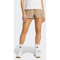 Adidas Womens Training Pacer Knit 5Inch High Waist Shorts - Brown