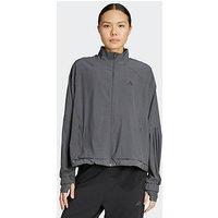 Adidas Womens Training Hyperglam Windbreaker Jacket - Grey