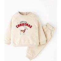 The Very Collection Baby Boys Christmas Reindeer Jog Set - Brown