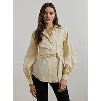 Lauren By Ralph Lauren Sarill Long Sleeve Shirt - Beige
