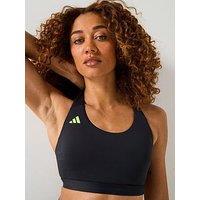 Adidas Womens Running Adizero Mid Support C-D Cup Sports Bra - Black