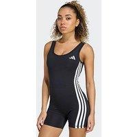 Adidas Womens Training Optime 3 Stripe All In One - Black