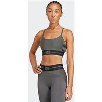 Adidas Womens Training Hyperglam Ribbed Bralette - Grey