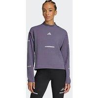 Adidas Womens Running Adi365 Winter Crew Sweat - Purple