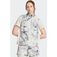 Adidas Womens Running Own The Run Printed Gilet - Grey