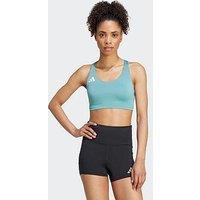 Adidas Womens Running Adizero Mid Support C-D Cup Sports Bra - Green
