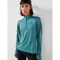 Adidas Womens Running Own The Run 1/2 Zip Top - Green